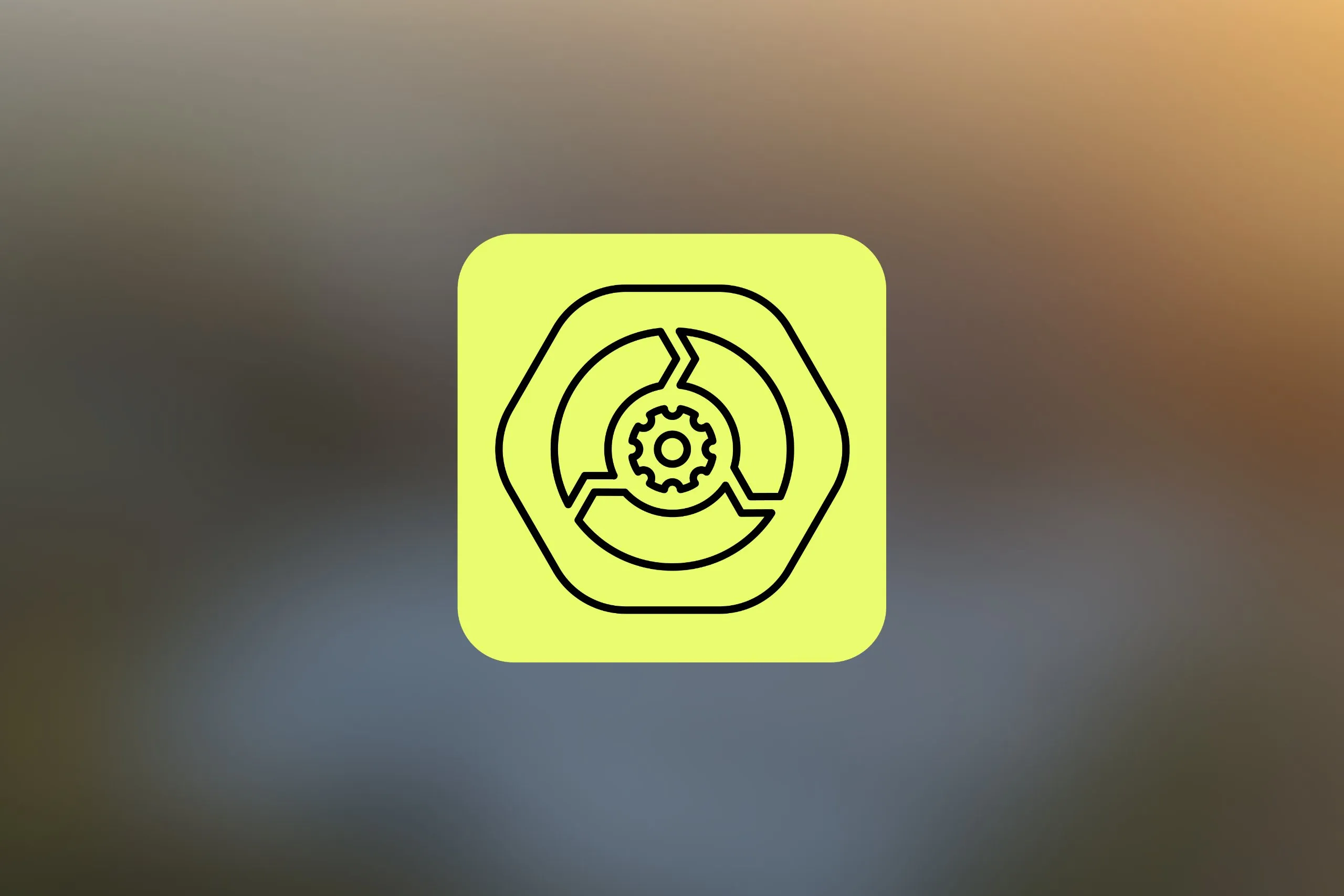Lifecycle services icon on blurred image.